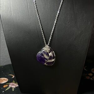 New Amethyst and rose necklace